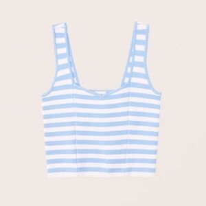 Abercrombie & Fitch Blue Striped Cropped Tank